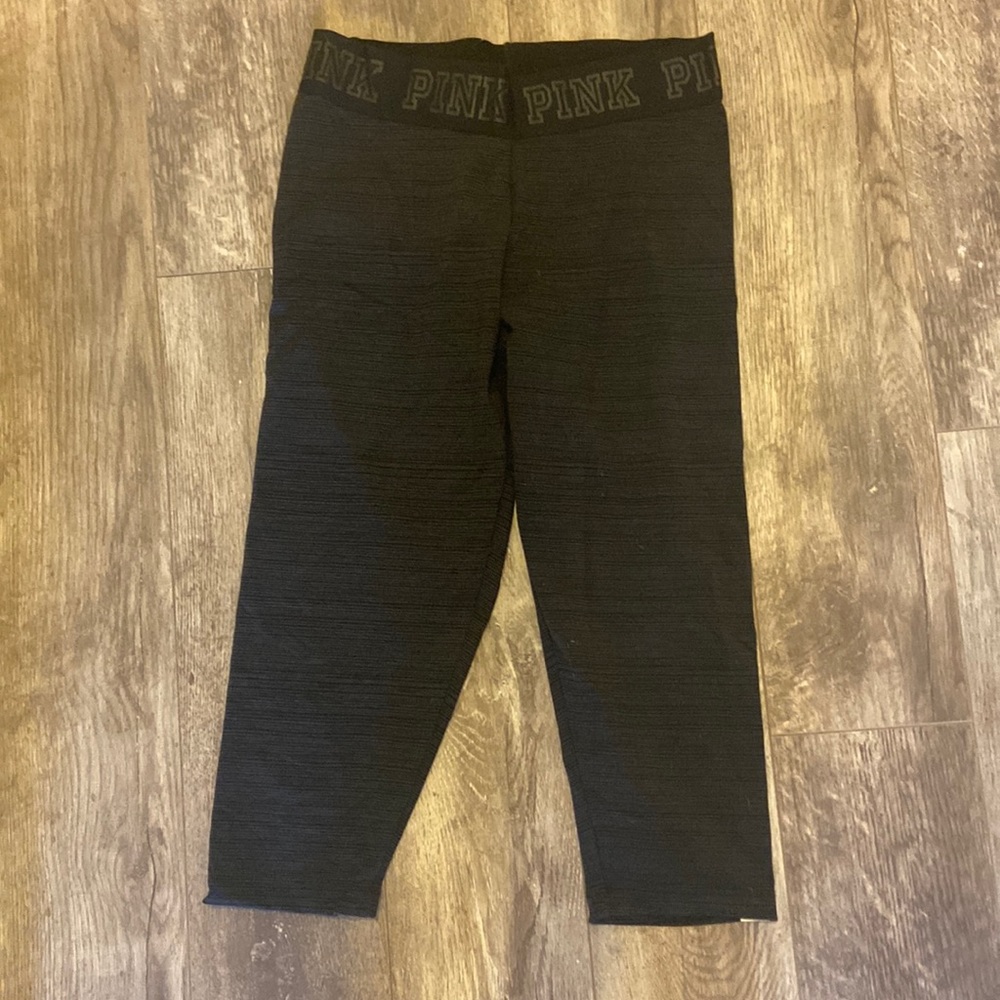 Pink black leggings size S